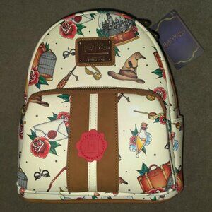 Loungefly Harry Potter Tattoo Art Mini Backpack